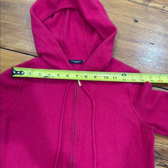 Magashoni Pink Hooded Cashmere Zip-Up Sweater Size Small - Picture 6 of 9